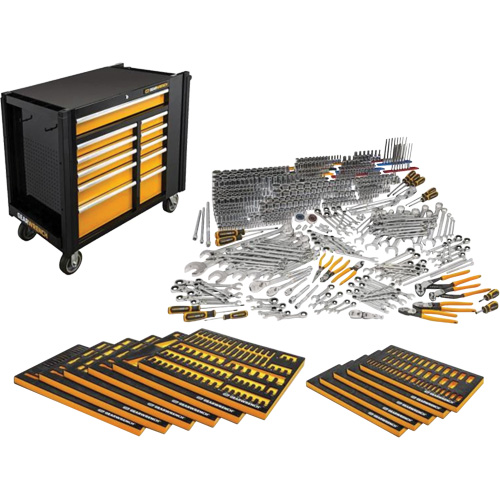 Ensemble d'outils manuels pour maître m&eacute;canicien & poste de travail mobile, 614 morceaux Absolute Business Supply