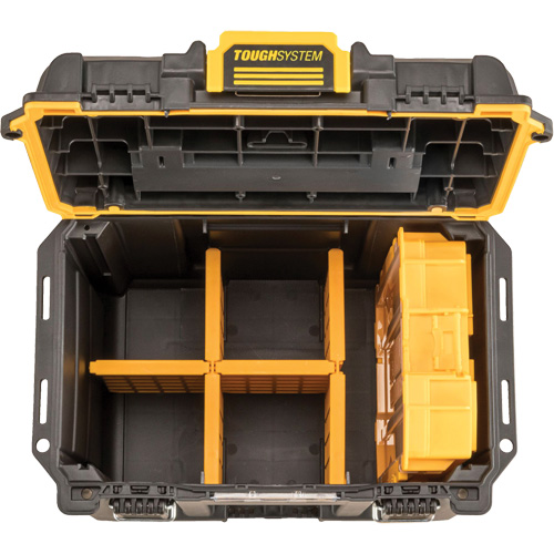 Boîte &agrave; outils compacte et profonde ToughSystem 2.0, 10" x 15-7/20" x 13-4/5", Noir/Jaune Absolute Business Supply