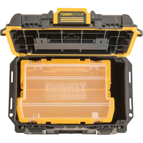 Boîte &agrave; outils compacte et profonde ToughSystem 2.0, 10" x 15-7/20" x 13-4/5", Noir/Jaune Absolute Business Supply
