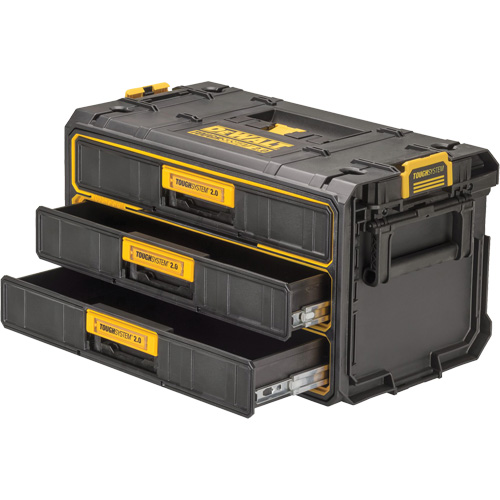 Unit&eacute; &agrave; trois tiroirs ToughSystem 2.0, 21-4/5" x 12-3/10" x 12-3/5", Noir/Jaune Absolute Business Supply