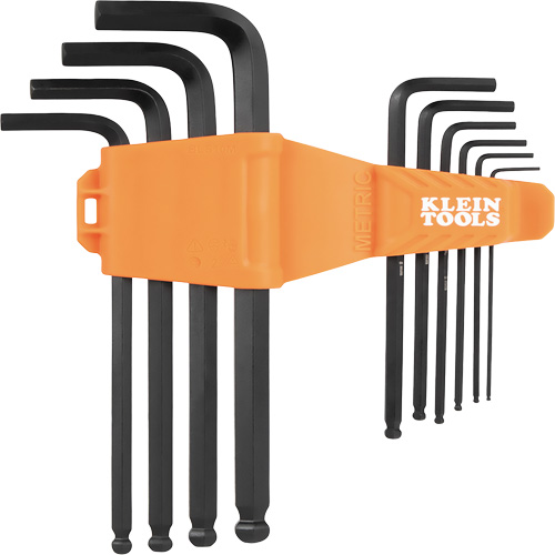L-Style Long Ball-End Hex Key Set, 10 Pcs., Metric Absolute Business Supply