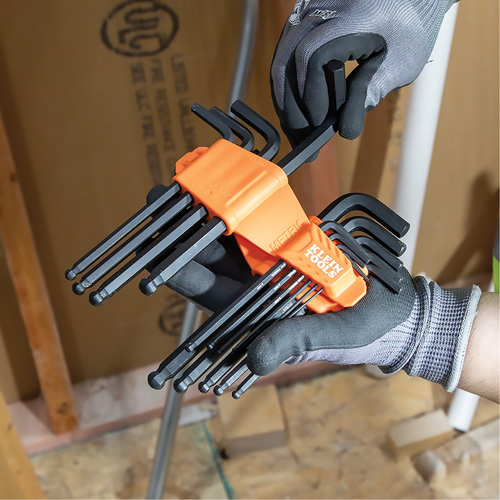 L-Style Long Ball-End Hex Key Set, 10 Pcs., Metric Absolute Business Supply