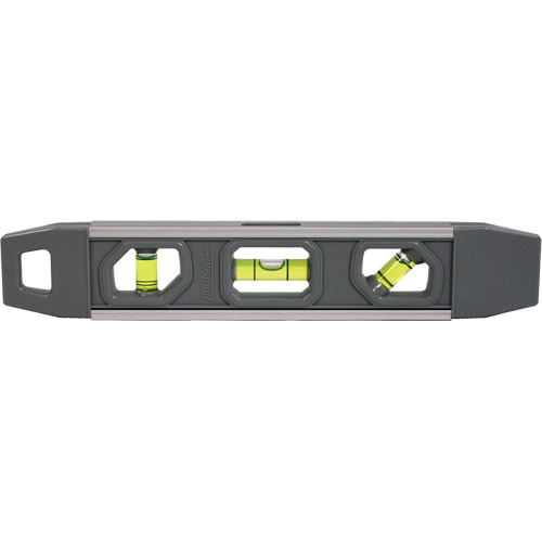 Torpedo Level, 9" L, Aluminum, 3 Vials, Magnetic Absolute Business Supply