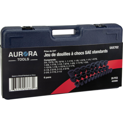 SAE Socket Set, 29 Pcs, Impact, 3/4" Drive Size Absolute Business Supply