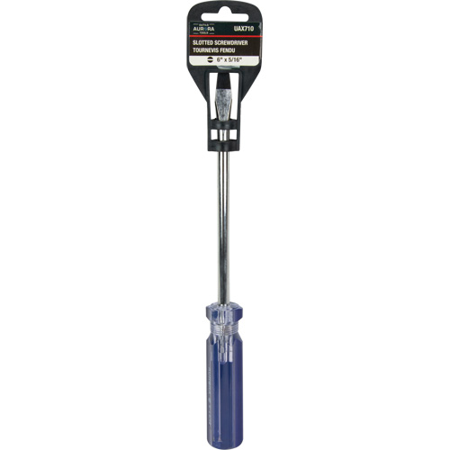 Tournevis &agrave; fente bleu transparent avec bandes, Tige de 5/16", Ronde, Prise en Plastique Absolute Business Supply