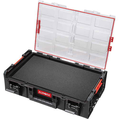 Organisateur deux fois tr&egrave;s grand avec cloisons en mousse &agrave; plusieurs couches Arx, 23" x 15-1/5" x 6-4/5", Noir Absolute Business Supply