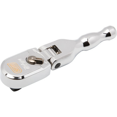 120XP Full Polish Chrome Stubby Flex Head Teardrop Ratchet Absolute Business Supply
