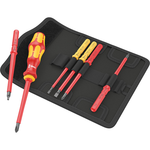 Kraftform Kompakt VDE 7 Imperial Bit-Holding Screwdriver & Blades, 1000 V, 6 Pcs Absolute Business Supply
