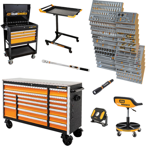 Jeu d'outils pour maître m&eacute;canicien MEGAMOD dans des plateaux en mousse modulaire de premi&egrave;re qualit&eacute; avec rangement d'outils, 1268 morcea Absolute Business Supply