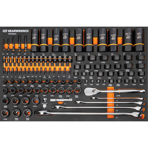 Jeu d'outils pour m&eacute;canicien Bolt Biter dans un plateau de rangement en mousse 97 mcx Absolute Business Supply