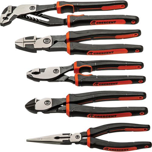 Z2 Mixed Dual Material Plier Set, 5 Pieces Absolute Business Supply