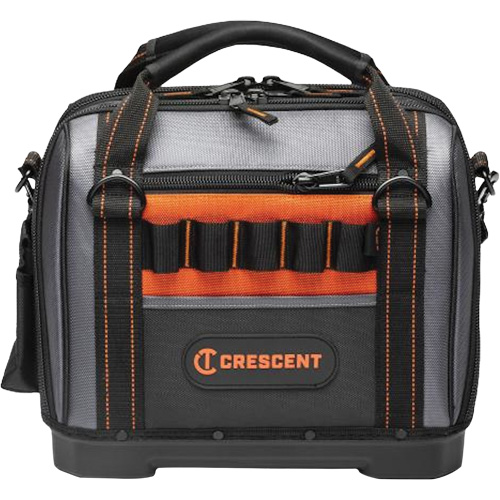 Sac ouvert de 14" pour outils d'ouvrier, Polyester, 32 pochettes, Noir/Gris Absolute Business Supply