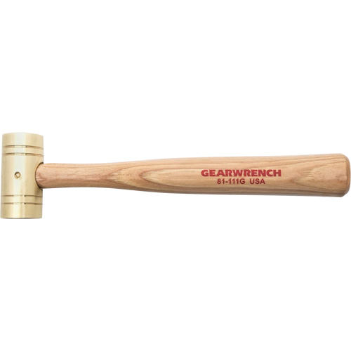 Marteau en laiton avec manche en noyer, Poids de la t&ecirc;te 1 lb, 11" lo Absolute Business Supply