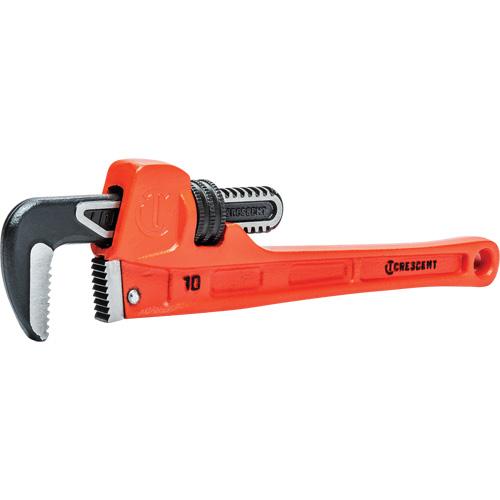 SLIM JAW Pipe Wrench, 1-9/10" Jaw Capacity, 10" Long, Powder Coated Finish, Non-Ergonomic Handle Absolute Business Supply
