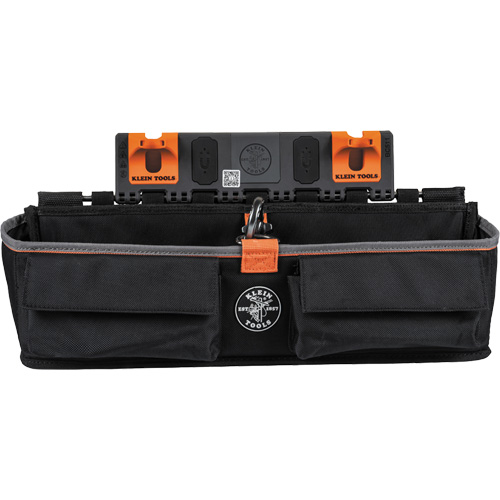 Module pour grande poche avec crochet en S Bucket Work Centre, Nylon, 3 pochettes, Noir/Orange Absolute Business Supply