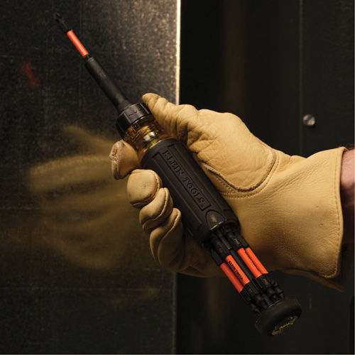 15-in-1 Ratcheting Impact-Rated Multi-Bit Torsion Zone Screwdriver, 9-1/2" L, Cushion Grip Handle Absolute Business Supply