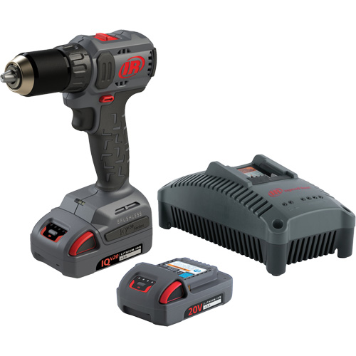 Ensemble de perceuse-tournevis compact sans fil, Lithium-ion, 20 V, Mandrin 1/2", Couple 37 lb-pi Absolute Business Supply
