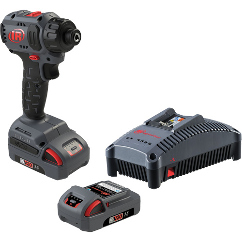 Cordless Compact Screwdriver Kit, 1/4", 37 ft-lbs Max. Torque, 20 V, Lithium-Ion Absolute Business Supply