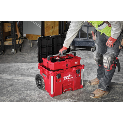 Boîte &agrave; outils sur roues PACKOUT, 18" x 22" x 19-1/2", Noir/Rouge Absolute Business Supply