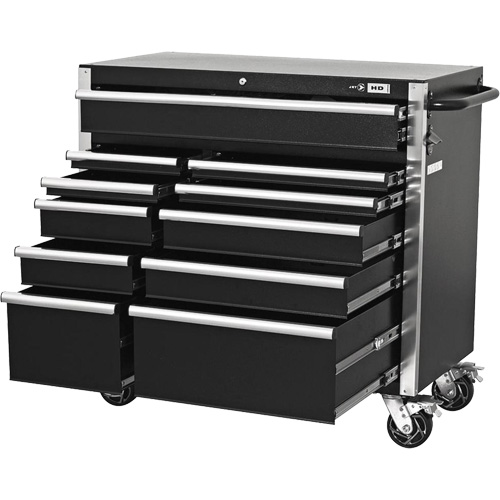 HDCC-4115 Combo boîte &agrave; outils s&eacute;rie HD, 21-1/2" P x 44-1/5" la x 63-3/10" h, Noir Absolute Business Supply