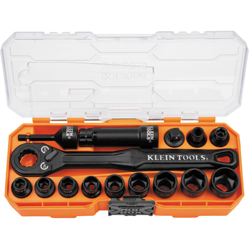 Jeu de douilles &agrave; chocs ouvertes essentielles KNECT, 28 Mcx, Chocs, Prise de 3/8" Absolute Business Supply