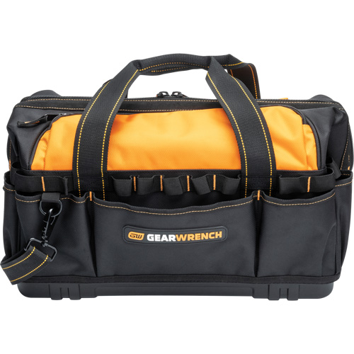Sac &agrave; outils de 20" pour les professionnels, Nylon, 33 pochettes, Noir/Orange Absolute Business Supply