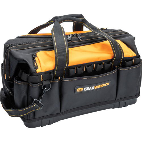 Sac &agrave; outils de 20" pour les professionnels, Nylon, 33 pochettes, Noir/Orange Absolute Business Supply