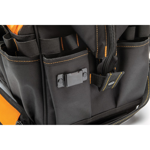 Sac &agrave; outils de 20" pour les professionnels, Nylon, 33 pochettes, Noir/Orange Absolute Business Supply
