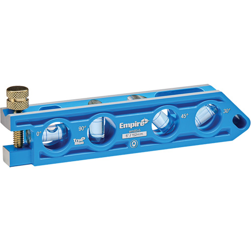 TRUE BLUE&reg; Die Cast Torpedo Level, 6" L, Aluminum, 4 Vials Absolute Business Supply