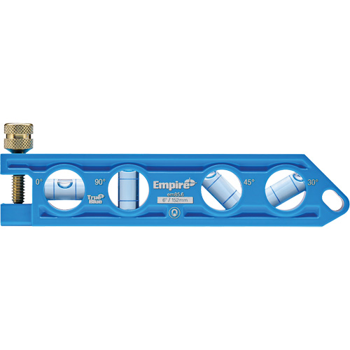 TRUE BLUE&reg; Die Cast Torpedo Level, 6" L, Aluminum, 4 Vials Absolute Business Supply