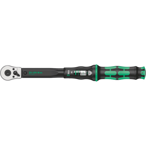 Click-Torque B2 Torque Wrench with Reversible Ratchet, Click, 3/8" Square Drive, 20 - 100 Nm Absolute Business Supply