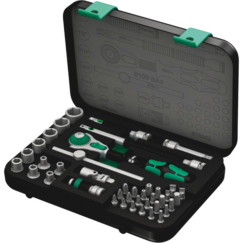 Jeu de cliquets rapides Zyklop 8100 SA 4, 41 Mcx, Prise de 1/4" Absolute Business Supply
