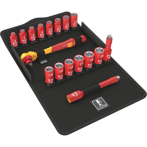 8100 SB VDE 1 Zyklop Insulated Ratchet Set, 7 Pcs, 3/8" Drive Size Absolute Business Supply