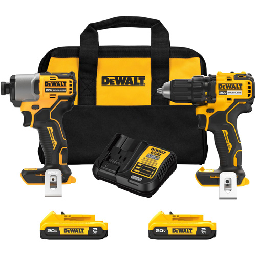 Brushless Cordless Drill/Driver & Impact Driver Combo Kit, Lithium-Ion, 20 V Absolute Business Supply