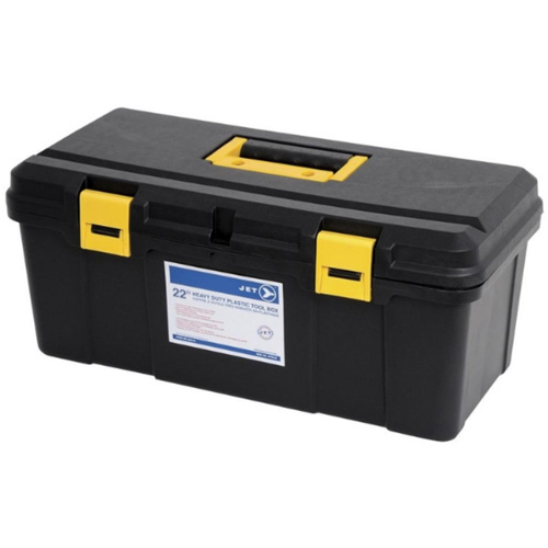 JPTB-22 Plastic Hand Tool Box, 22" W x 10-1/4" D x 9-1/2" H, Black Absolute Business Supply