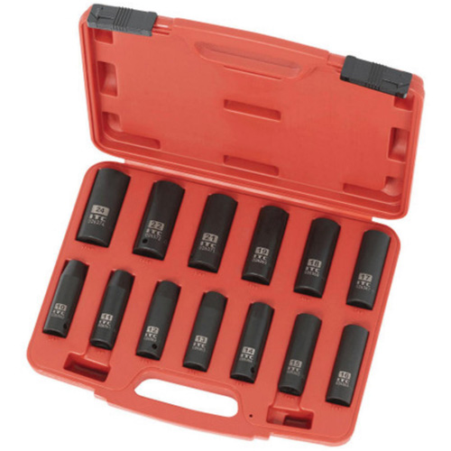 IPS-1312DM Metric Socket Set, 13 Pcs, Impact, 1/2" Drive Size, Deep Absolute Business Supply