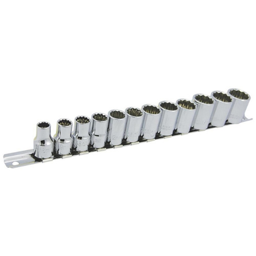 SS3812M-12 12-Point Metric Socket Set, 12 Pcs, 3/8" Drive Size Absolute Business Supply