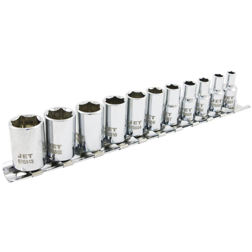 SS1411M-6 6-Point Metric Socket Set, 11 Pcs, 1/4" Drive Size Absolute Business Supply