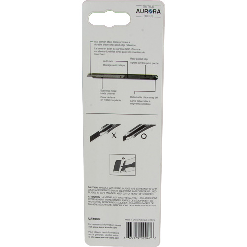 9mm Standard-Duty Knife, Stainless Steel, Plastic Handle Absolute Business Supply