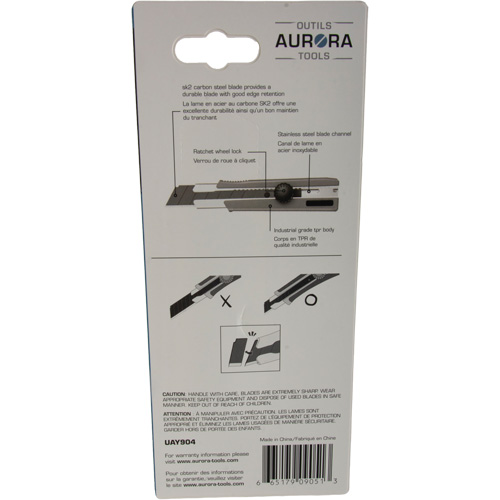 25mm Retractable Knife, Stainless Steel, Heavy-Duty, Rubber Handle Absolute Business Supply