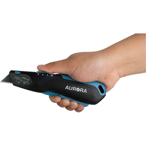 Retractable Safety Knife , Stainless Steel, Heavy-Duty, Plastic/Aluminum Handle Absolute Business Supply