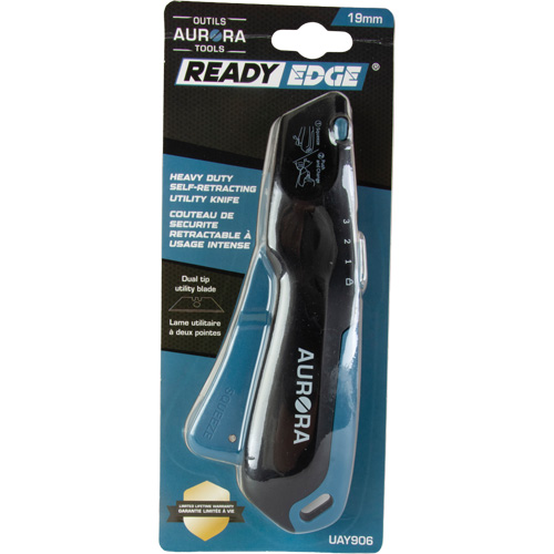 Retractable Safety Knife , Stainless Steel, Heavy-Duty, Plastic/Aluminum Handle Absolute Business Supply