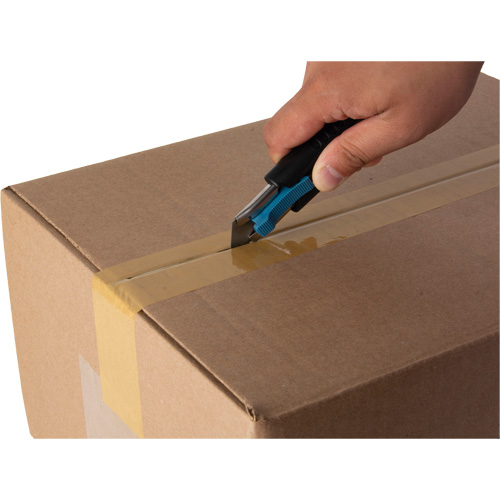 Standard-Duty Retractable Safety Knife, Stainless Steel, Rubber Handle Absolute Business Supply