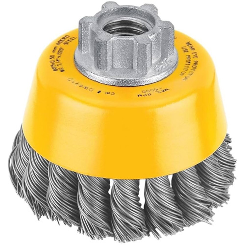 HP Carbon Knot Wire Cup Brush, 3" Dia. x 5/8"-11 Arbor Absolute Business Supply