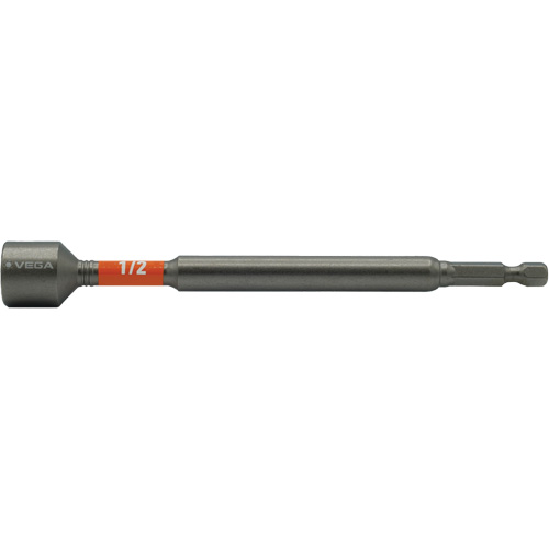 Impactech&reg; Nut Driver, 1/2" Tip, 1/4" Drive, 6" L, Magnetic Absolute Business Supply