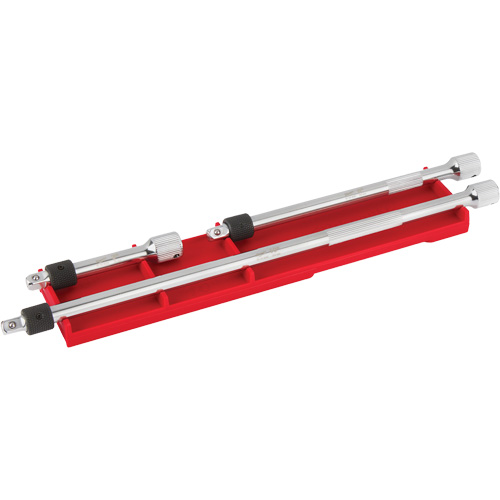 Jeu de rallonges verrouillables, Prise de 1/4", Fini Chrome, 3 M Absolute Business Supply