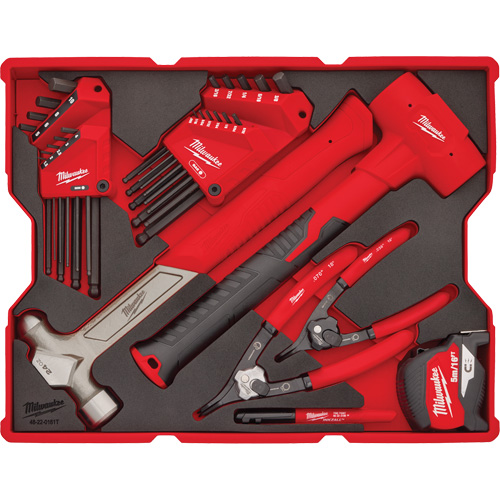 Jeu de cl&eacute;s hexagonales et marteaux avec plateau pour tiroirs PACKOUT Absolute Business Supply