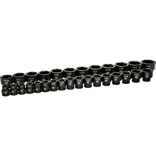 Jeu de douilles SAE &agrave; 6 pans, 29 Mcx, Chocs, Prise de 3/4" Absolute Business Supply