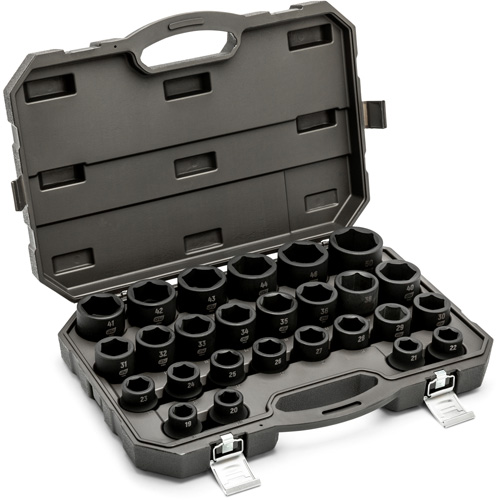 Jeu de douilles m&eacute;triques &agrave; 6 pans, 26 Mcx, Chocs, Prise de 3/4" Absolute Business Supply