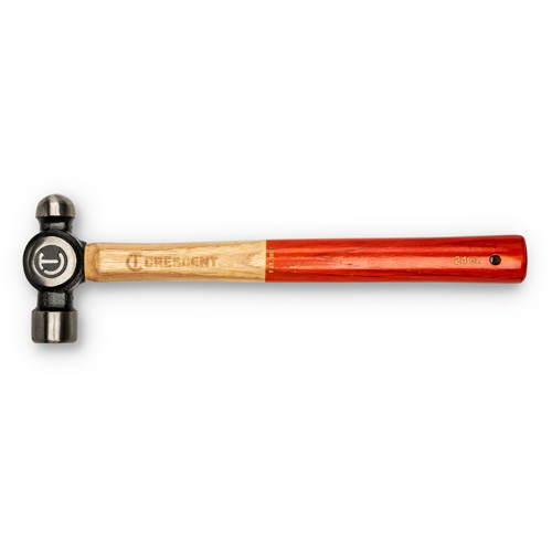 Ball Pein Hammer, 24 oz. Head Weight, Polished Face, Wood Handle Absolute Business Supply